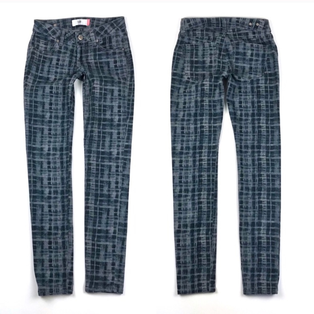 {CAbi} #3047 Blue Grid Curvy Skinny Jeans, $109 - Picture 6 of 8